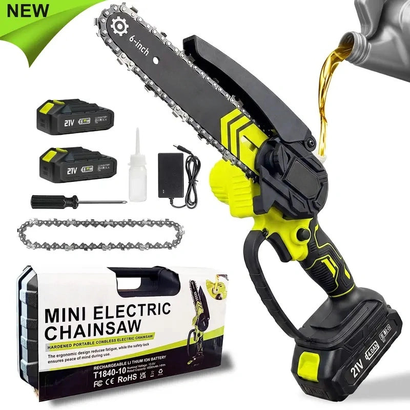 Brushless Mini Chainsaw - Portable Cordless Electric Power Saw for Wood Cutting 🪚🔋