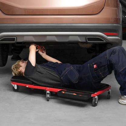 Foldable Mechanics Creeper Stool - 2-in-1 Rolling Garage Seat (300 lbs Capacity) 🛠️🏎️