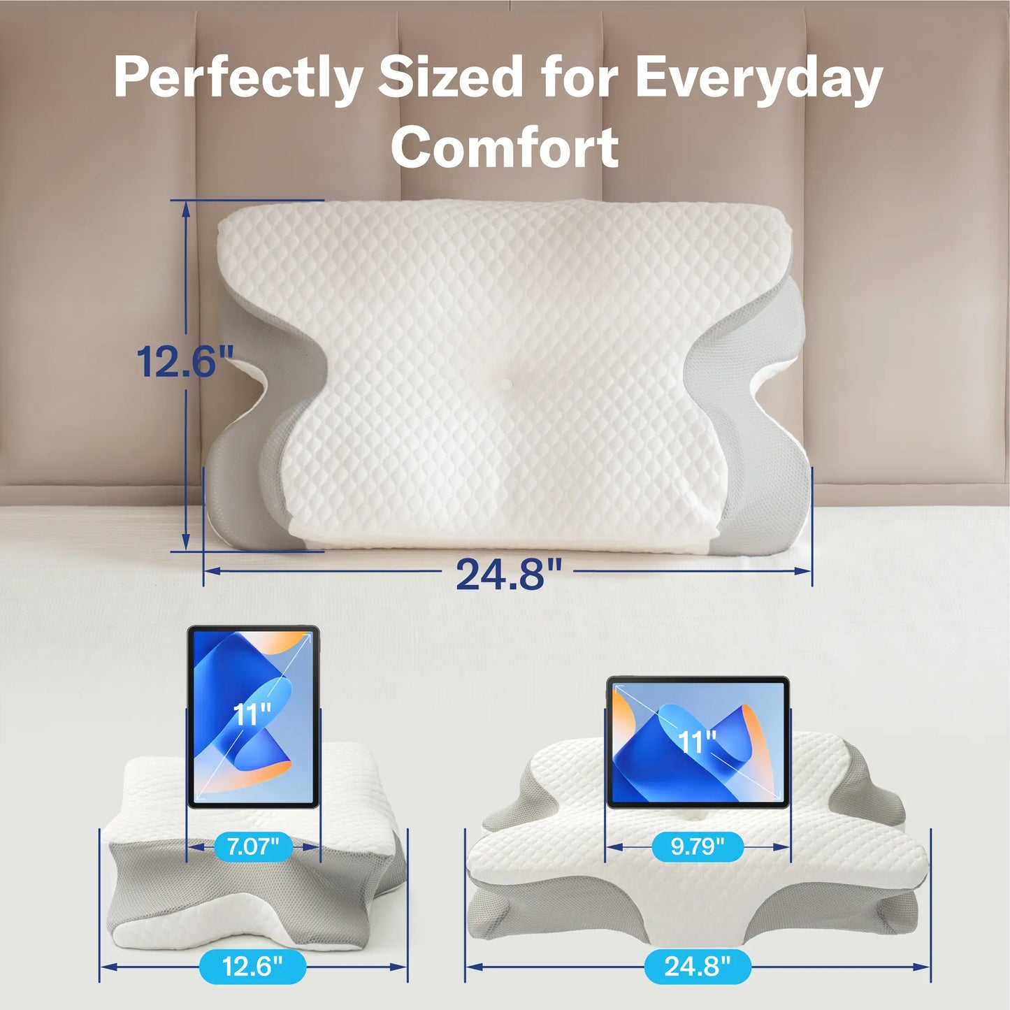 Cervical Memory Foam Pillow | Neck Pain Relief & Support 💤🌙