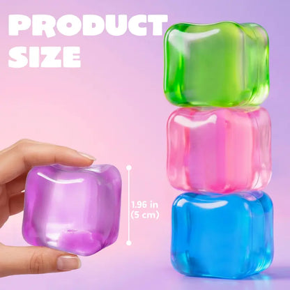 4-Pack High-Density Stress Cubes - Slow Rising Sensory Fidget Toys 🧊✨
