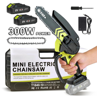 Brushless Mini Chainsaw - Portable Cordless Electric Power Saw for Wood Cutting 🪚🔋