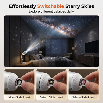 Galaxy Star Projector Night Light | Bedroom Ceiling & Wall Decor