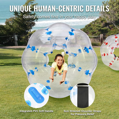 Inflatable Bumper Balls 2-Pack - 5FT Heavy-Duty Sumo Zorb Balls for Adults & Teens ⚽️🔥