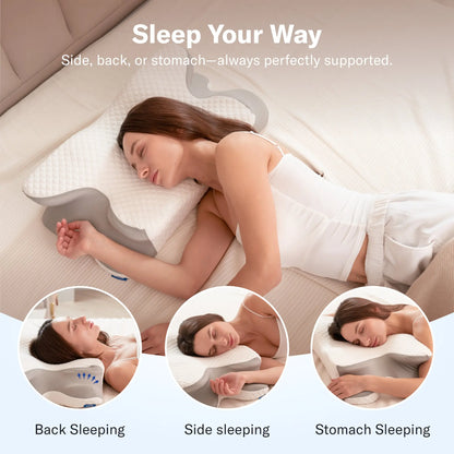 Cervical Memory Foam Pillow | Neck Pain Relief & Support 💤🌙