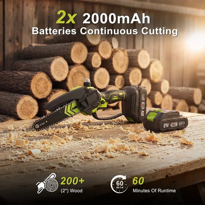 Brushless Mini Chainsaw - Portable Cordless Electric Power Saw for Wood Cutting 🪚🔋