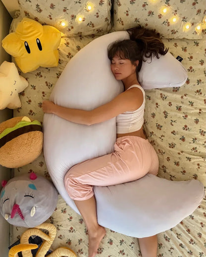 12lb Weighted Cuddle Body Pillow - Ergonomic Support for Side Sleepers 🌙💤